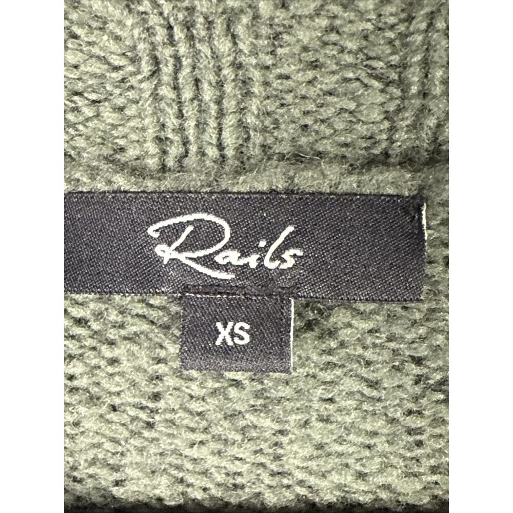 Rails‎ Perci Olive Green Black Stars Merino Wool Knit Sweater XS Extra Small - Picture 3 of 7